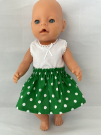 Leuk Grut - Rok dots groen