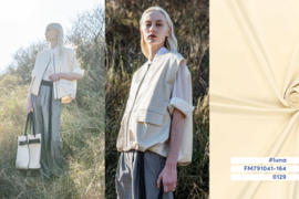 Fibre Mood 33 - geweven satijn brushed - licht geel