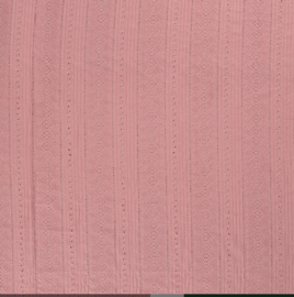 Voile stof abstract oud roze