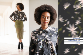 Fibre Mood - Katoen poplin digitaal - Flowers blur