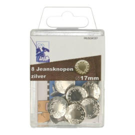 Jeans knopen 17 mm - 5 stuks