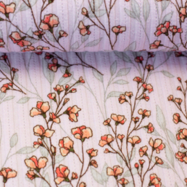 Tricot Rib - flower Valencia