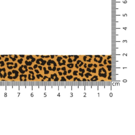 Jersey Biais 20mm 3 meter Luipaard geel 3006