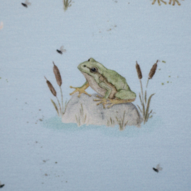 Tricot - Swafing - Kikker - In the pond  by Christiane Zielinski