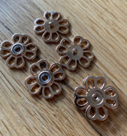 drukknoop metaal bloem 20mm (2 stuks)