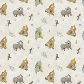 tricot poppy bear and pinguin