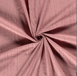 Voile stof abstract oud roze
