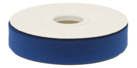 Kobalt gevouwen biaisband 20 mm (per meter)