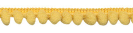 Bolletjesband mini botergeel 5mm (per meter)