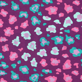 tricot animal skin glitter, purple