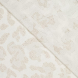 Jacquard geweven viscose linnen panter abstract