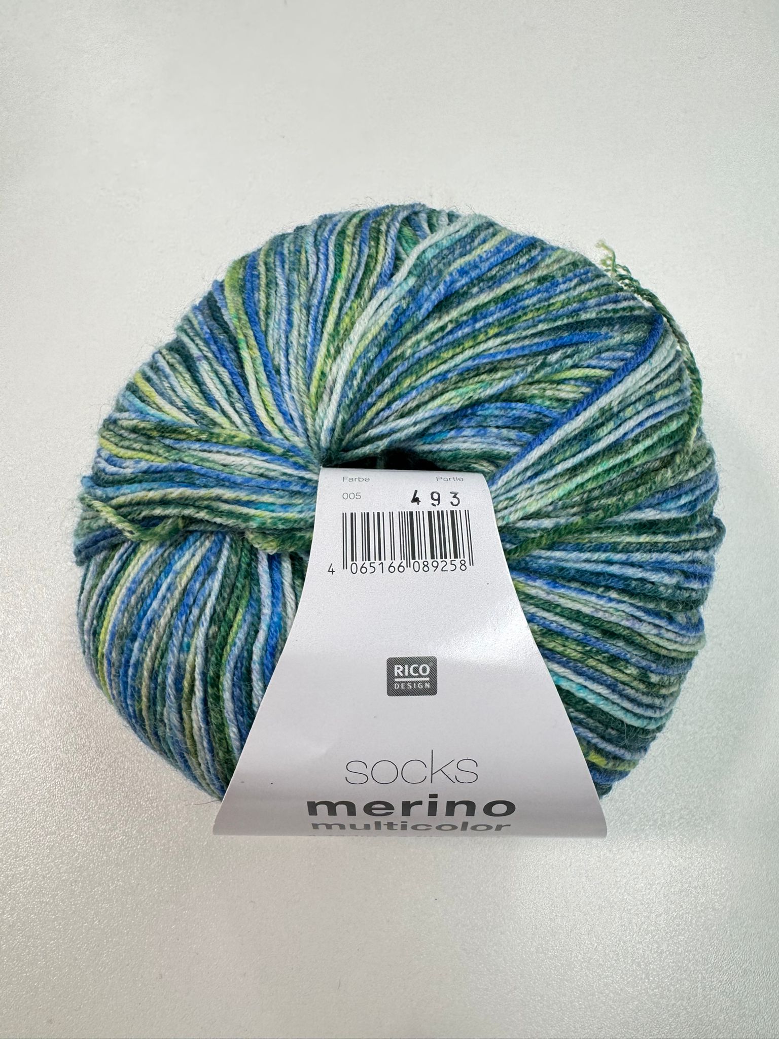 Sokken Merino Multicolour 4 draads Aqua
