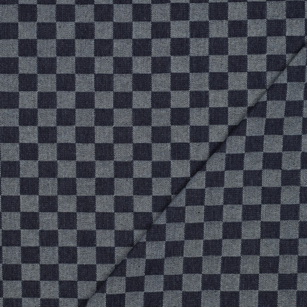 Jeans Denim jacquard - Checks