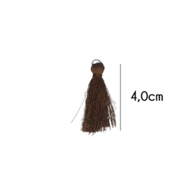 Kwastje bruin 4,0 cm