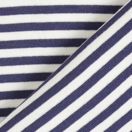 Boordstof stripes White Blue