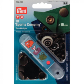 Prym sport & camping drukknopen 15mm - brons