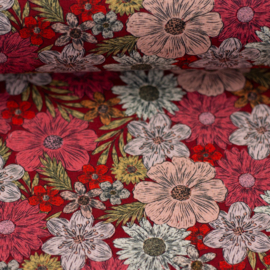 Tricot - Swafing - jona bloemen rood/roze