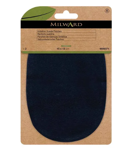 Kniestukken opstrijkbaar - blauw navy