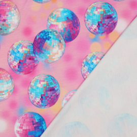 French terry Poppy  - Disco ballen