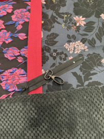 Tassenpakket compleet: roze bloemen