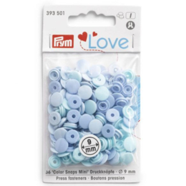 Prym love mini drukknopen 9 mm blauw