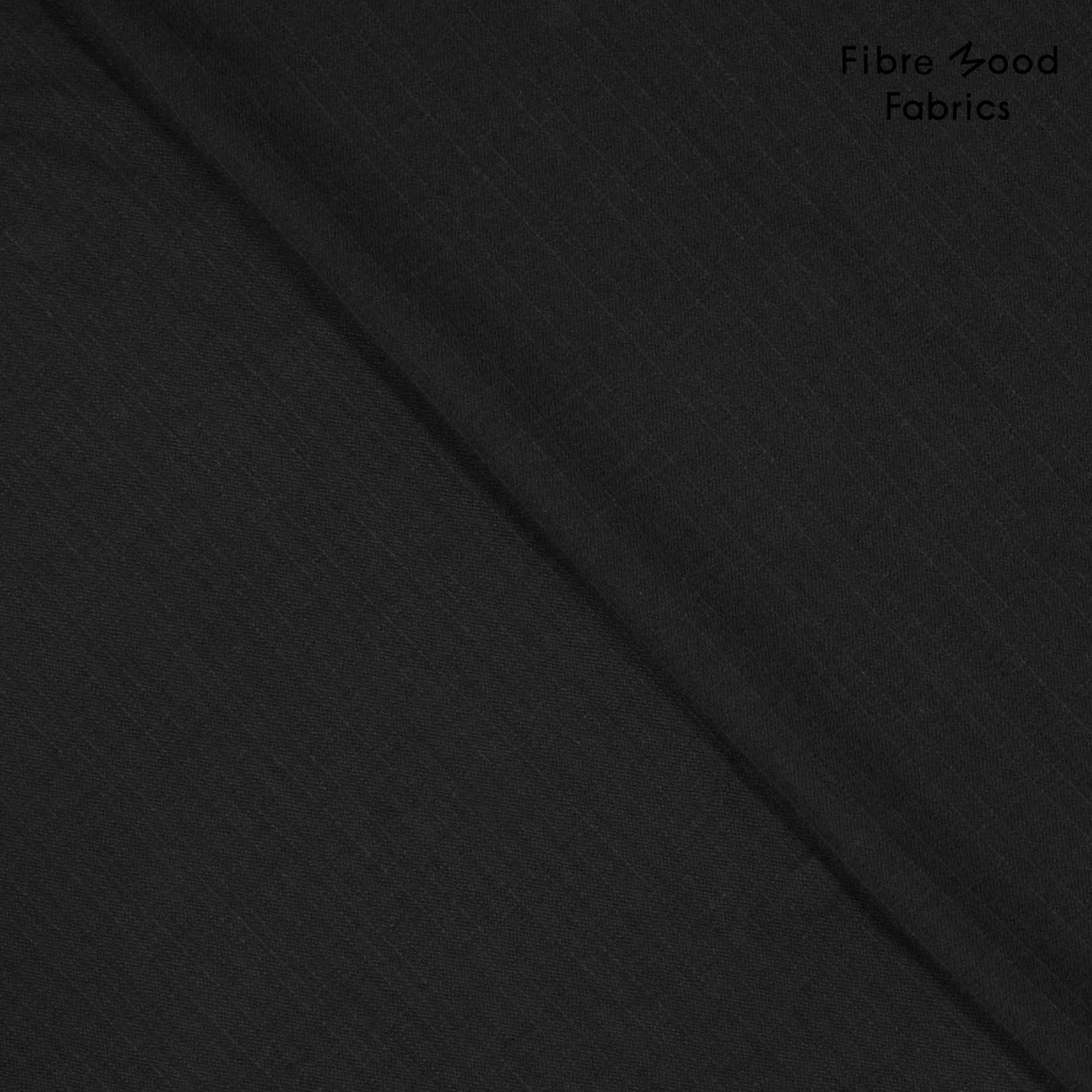 Fibre mood 34 - Geweven viscose/lyocell /linnen - crêpe - zwart