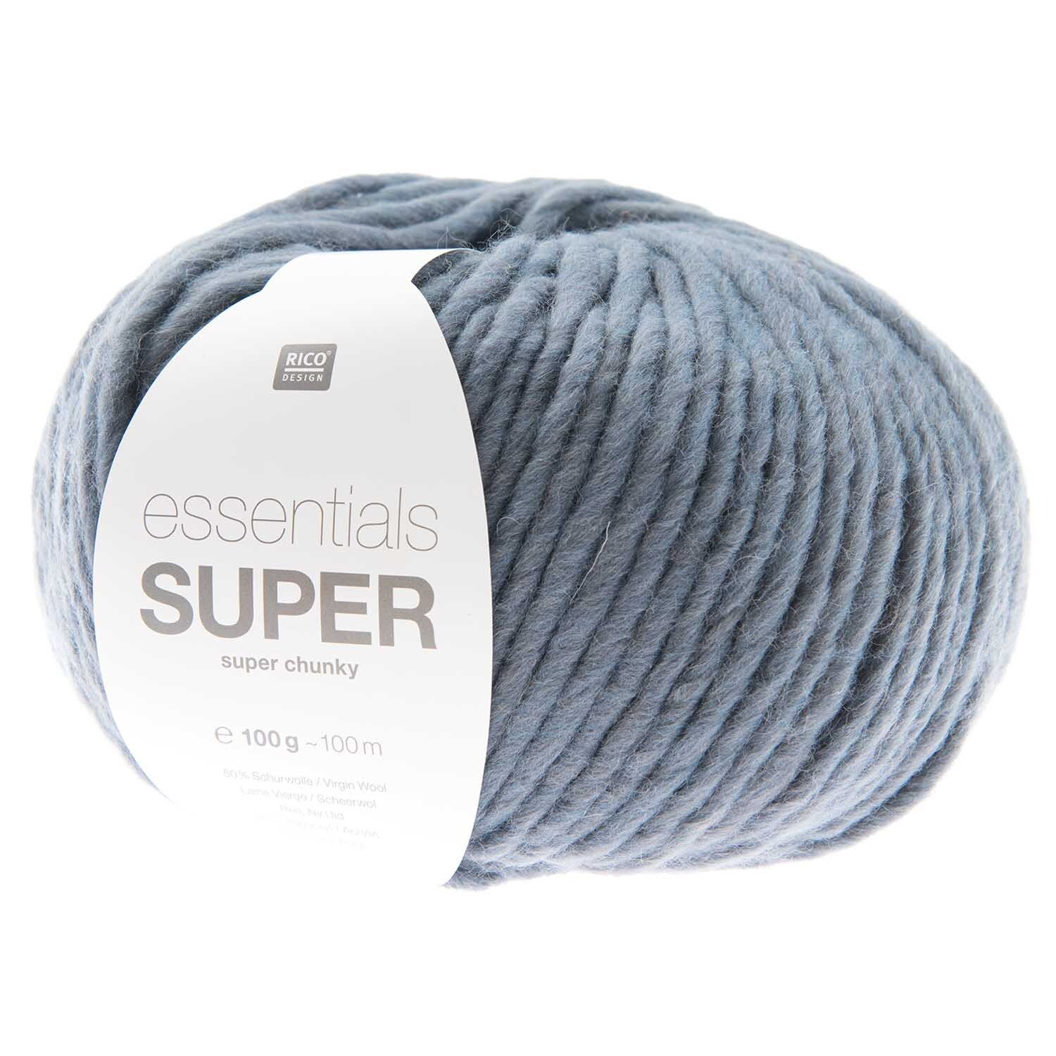 Essentials super super chunky rookblauw