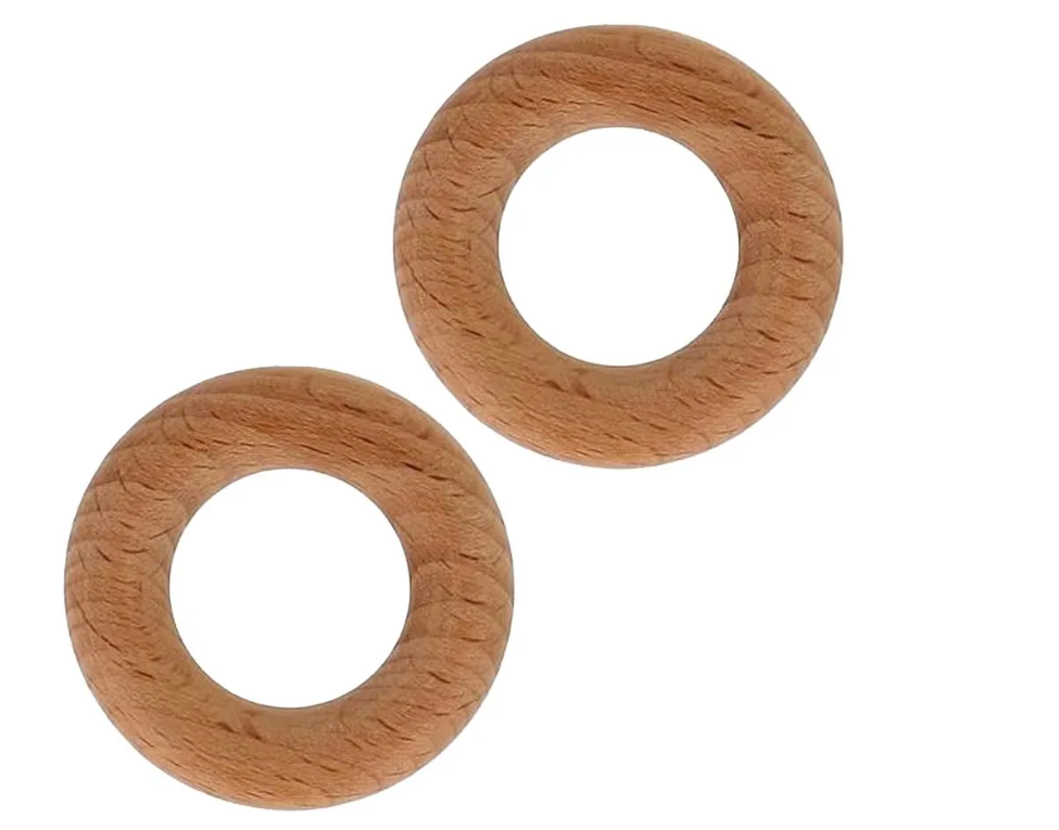 Bohin houten bijtring voor rammelaar /1 st - 55mm