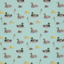 Tricot - Swafing - eend - In the pond  by Christiane Zielinski