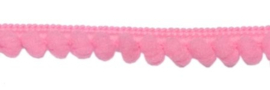 Bolletjesband roze 10 mm