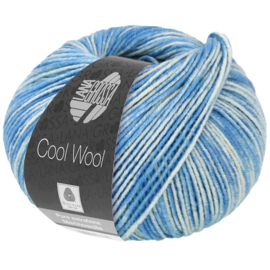 Cool Wool print - neon blauw  - 523