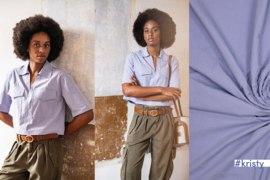 Fibre Mood - Katoen poplin Stone washed - Lila