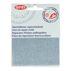 reparatiedoek opstrijkbaar - jeans lichtblauw