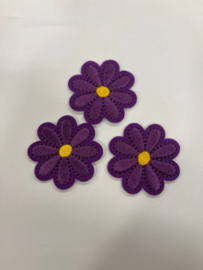 Bloemetjes paars - 3 stuks