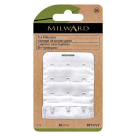 Milward BH-verlengstuk 50mm 3 haken wit