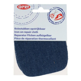 Kniestukken opstrijkbaar - Donkerblauw jeans