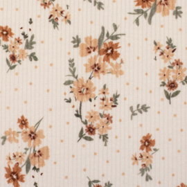 Tricot Rib - mia herfst bloem