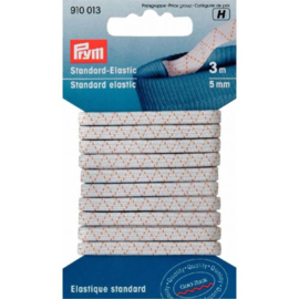 Prym standaard elastiek 5mm wit 3m