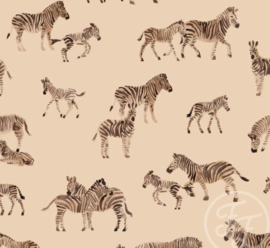 Tricot Family Fabrics zebra savanna