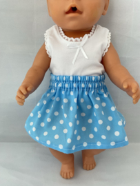 Leuk Grut - Rok dots blauw