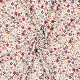 Tricot rib flower bordeaux