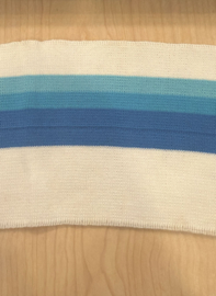 Boordstof/cuff blauw
