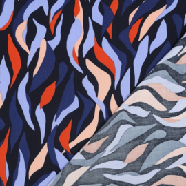 viscose lenzing ecovero abstract blauw