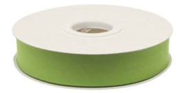 Gifgroen gevouwen biaisband 20 mm (per meter)