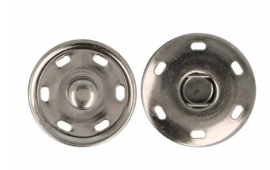 Stapeltjegeluk - Drukknoop oud zilver - 19mm
