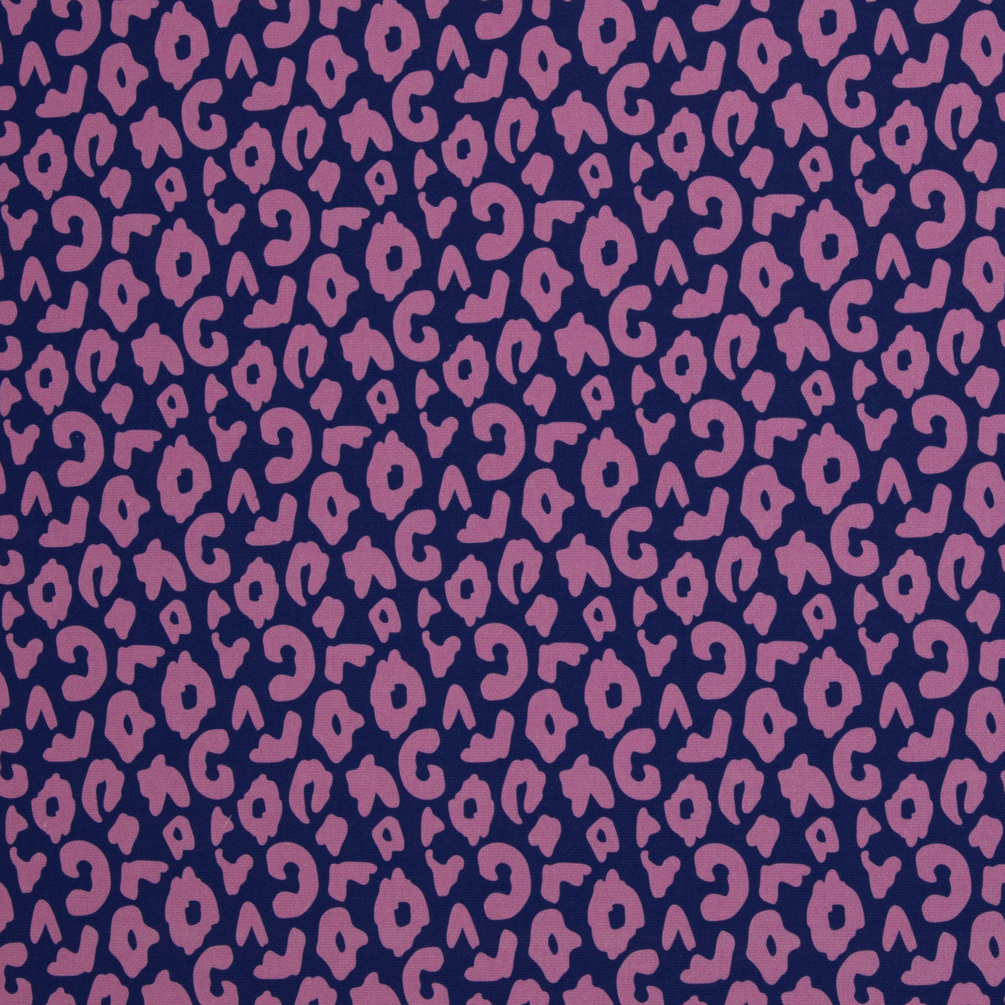 Canvas  happy leo - panter - By Cherry Picking blauw roze
