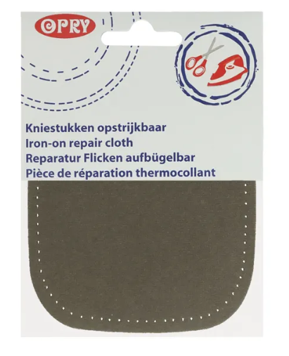 Kniestukken opstrijkbaar - grijs