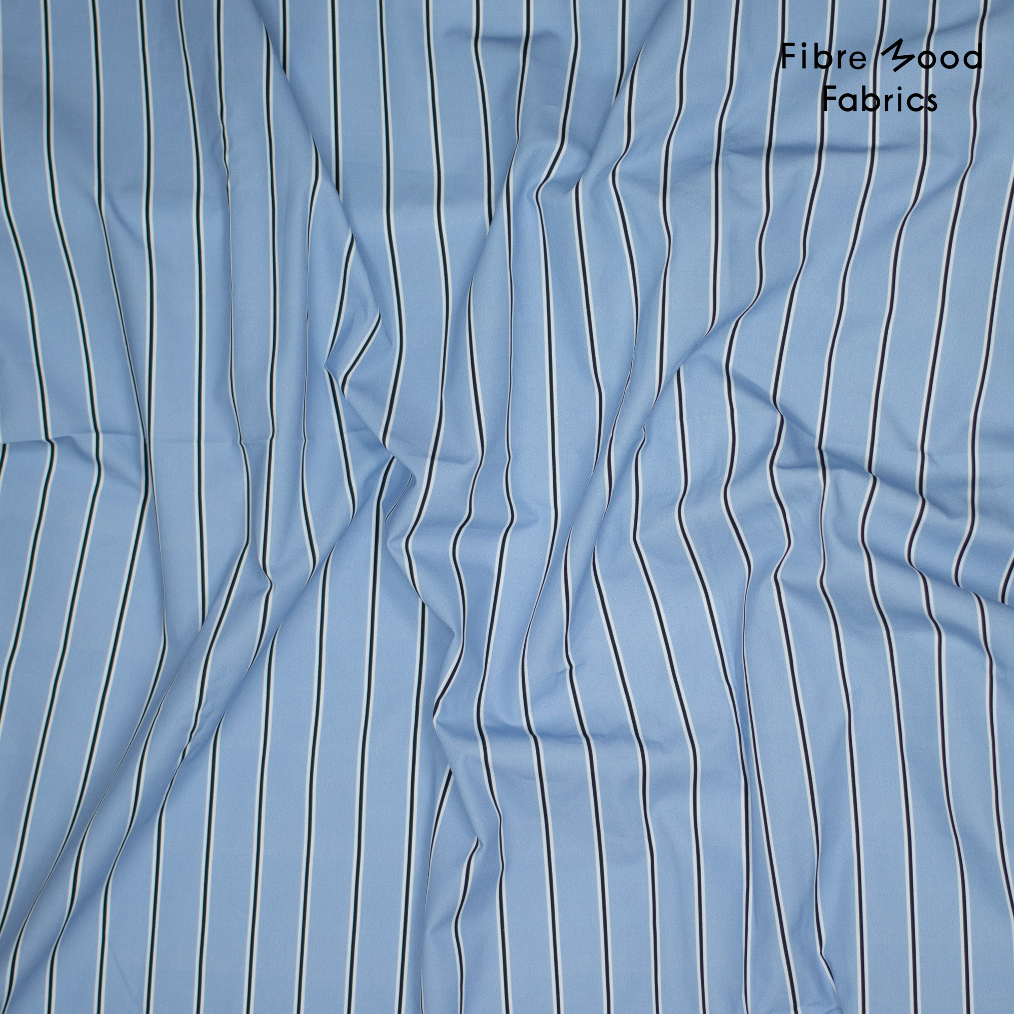 woven co poplin blauw wit  zwart FM410132
