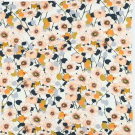 Viscose - Radiance-  Flowers ecru