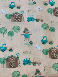 katoen little ones farm life taupe